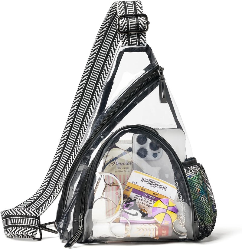 LATMAP 7L Sling Bag For Women Men Backpack Fanny Pack Crossbody Chest Travel Shoulder Belt Bags Purse Handbag PU Leather - Image 1